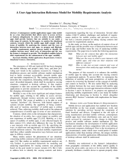 A User-App Interaction Reference Model for Mobility