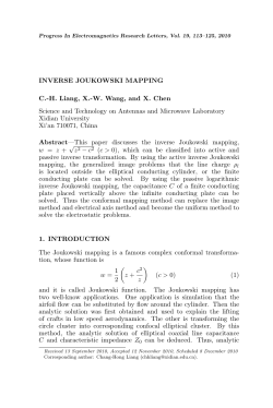 INVERSE JOUKOWSKI MAPPING C.