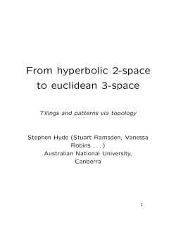 From hyperbolic 2-space to euclidean 3-space