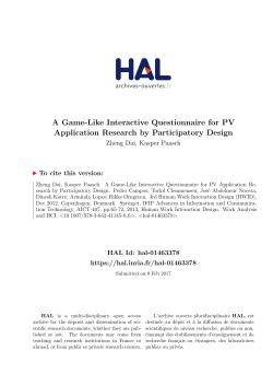 A Game-Like Interactive Questionnaire for PV - HAL