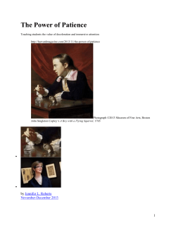 The Power of Patience - Institute for Student Achievement