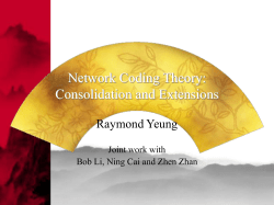 Network Coding Theory: Consolidation and