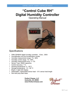 CONTROL CUBE RH* humidity CONTROLLER
