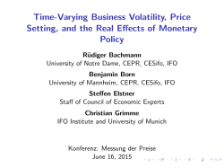 Time-Varying Business Volatility, Price Setting, and the Real Effects