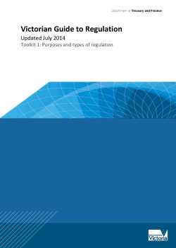 Toolkit 1: purposes and types of regulation