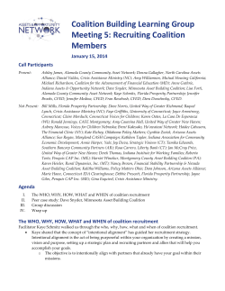 Coalition Building Learning Group Meeting 5: Recruiting Coalition