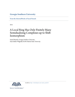 A Local Ring Has Only Finitely Many - SelectedWorks