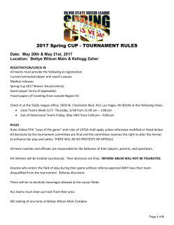 spring cup rules - Silver State Soccer League