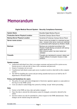 Digital Medical Record System : Security