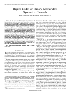Raptor Codes on Binary Memoryless Symmetric - Math