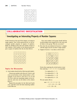 Investigating an Interesting Property of Number Squares