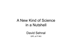 A New Kind of Science