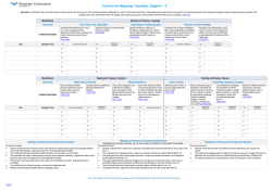 Curriculum Mapping Template: English * 3