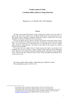 Gender quotas in Italy: A random utility model of voting