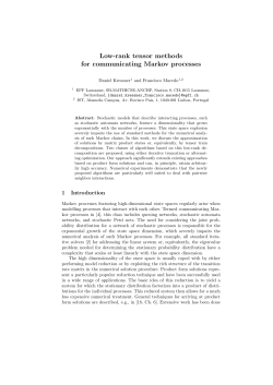 Low-rank tensor methods for communicating Markov processes