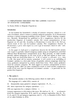 A completeness theorem for lambek calculus