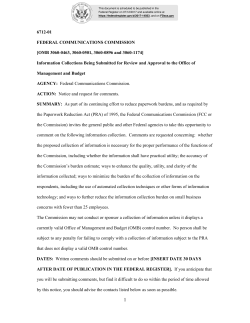 6712-01 FEDERAL COMMUNICATIONS COMMISSION [OMB