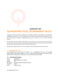 quakeworld duel tournament rules