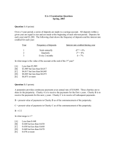 EA1 2003 Questions - Actuarial Study Materials
