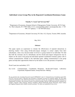 Individual versus Group Play in the Repeated Coordinated