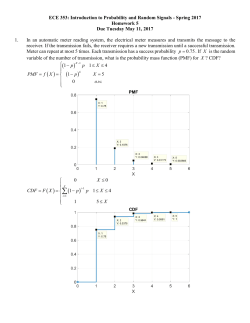 ECE 353: Introduction to Probability and Random Signals