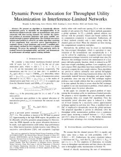 Dynamic Power Allocation for Throughput Utility Maximization in