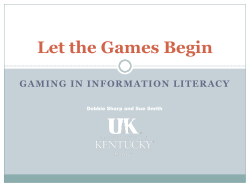Informaton Literacy and Gaming