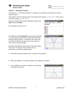 Stretching the Quads - TI Education