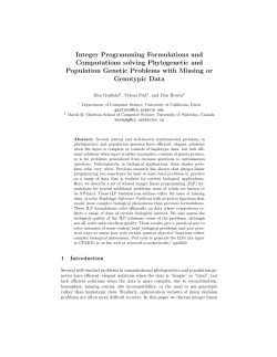 Integer Programming Formulations and Computations - CS-CSIF