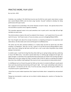 practice more, play less? - Zephyrhills Shuffleboard Club