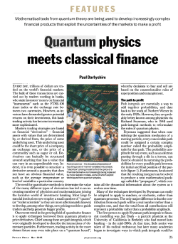 Mathematical tools from quantum theory are being used to develop