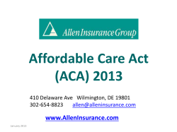 Affordable Care Act (ACA)