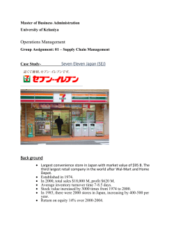 Assignment 03- SCM 7-11 japan-Revised