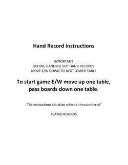 mmmmmmmmmmmmmmmmmmmm Hand Record Instructions To