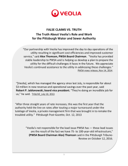 FALSE CLAIMS VS. TRUTH The Truth About Veolia`s Role and