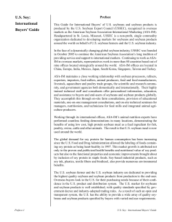 US Soy: International Buyers` Guide