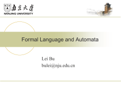 Formal Language and Automata
