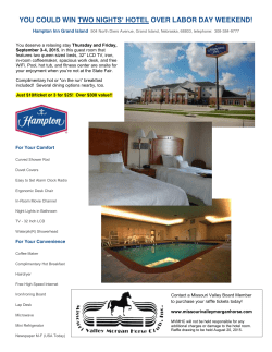 YOU COULD WIN TWO NIGHTS` HOTEL OVER LABOR DAY