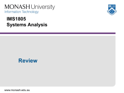 Monday lecture - Information Management and Systems
