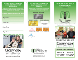 Willow Golf Brochure - 2016 - V3