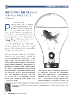Predicting the Demand for New Products (PDF Available)