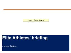 Athletes briefing