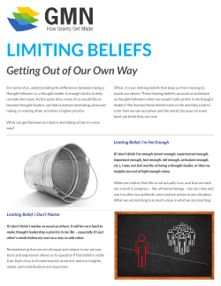 Limiting Beliefs Action Guide
