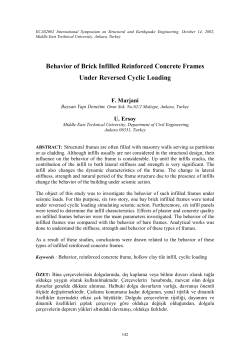 Behavior of Brick Infilled Reinforced Concrete Frames Under