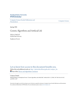 Genetic Algorithms and Artificial Life - PDXScholar