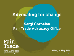 Advocating and promoting Fair Trade (by Sergi Corbal&aacute;n)