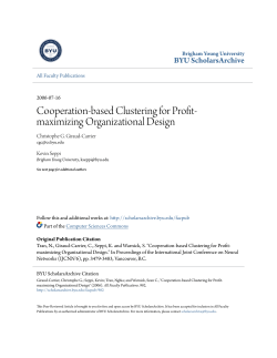 Cooperation-based Clustering for Profit