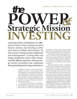 A growing number of foundations are offer- ing low