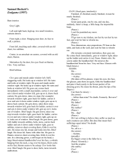 Samuel Beckett`s Endgame (1957)