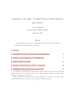 Appendix to the paper &ldquo;A Unified Theory of Firm